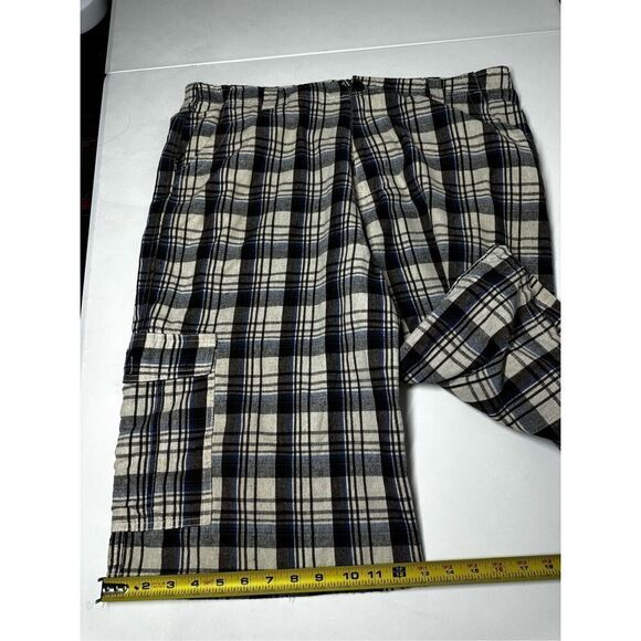 M. Gordon Cargo Shorts Mens Sz 38 Classic Outdoor Utility Cotton Plaid Check 26” - Picture 9 of 11